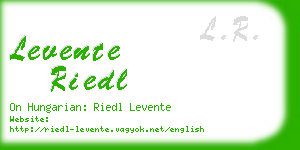 levente riedl business card